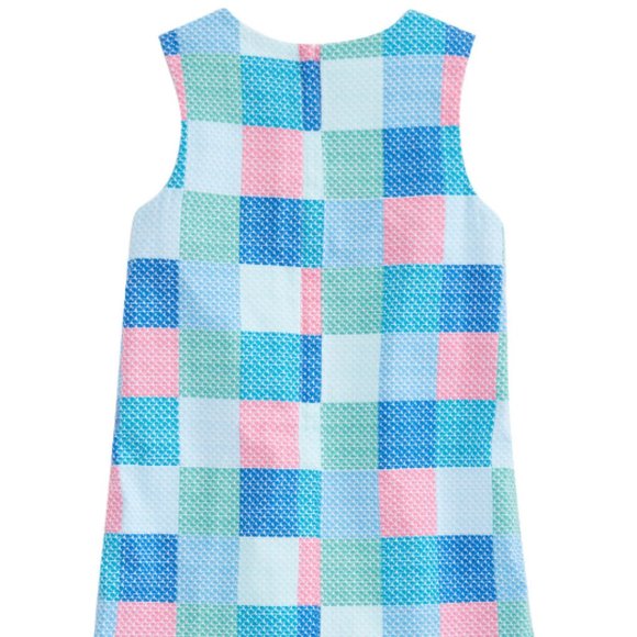 Vineyard Vines Girls Patchwork Whale Sleeveless Shift Dress Multicolor Size 5 - Picture 5 of 11